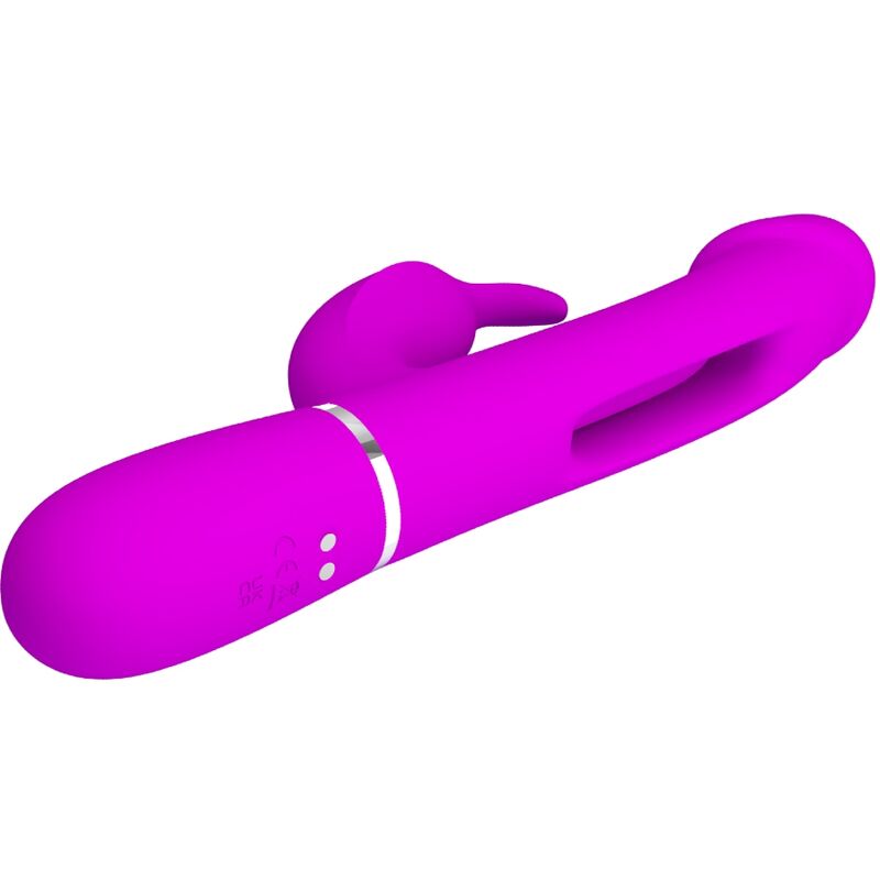 PRETTY LOVE - KAMPAS RABBIT 3 IN 1 MULTIFUNCTION VIBRATOR WITH TONGUE FUCHSIA - 9
