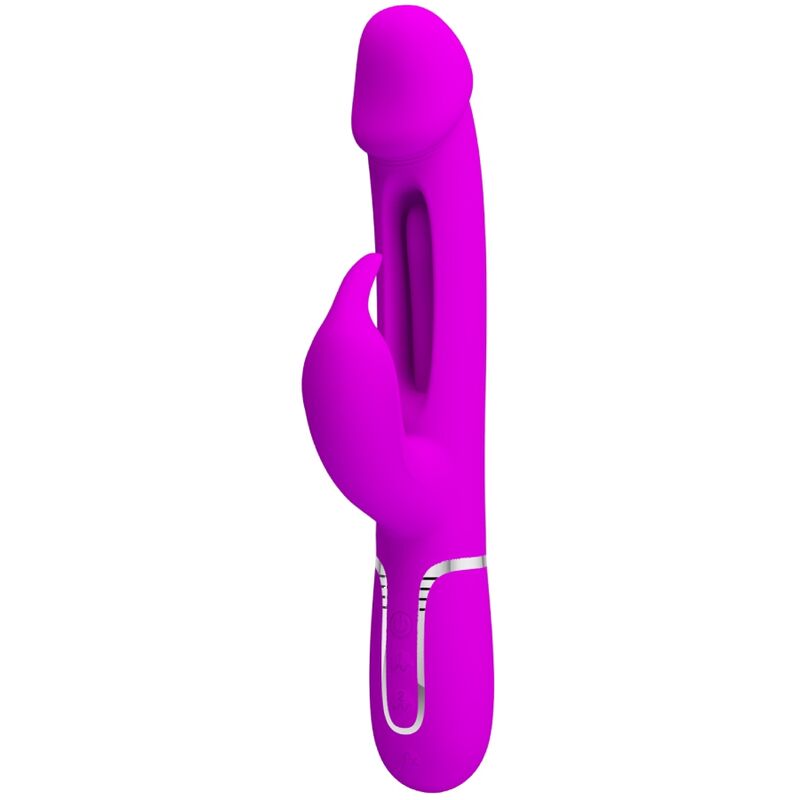 PRETTY LOVE - KAMPAS RABBIT 3 IN 1 MULTIFUNCTION VIBRATOR WITH TONGUE FUCHSIA - 11