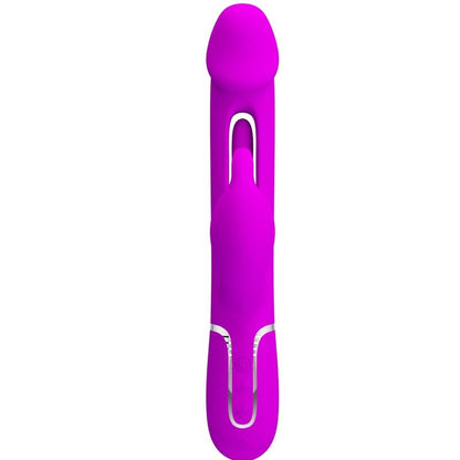 PRETTY LOVE - KAMPAS RABBIT 3 IN 1 MULTIFUNCTION VIBRATOR WITH TONGUE FUCHSIA - 2