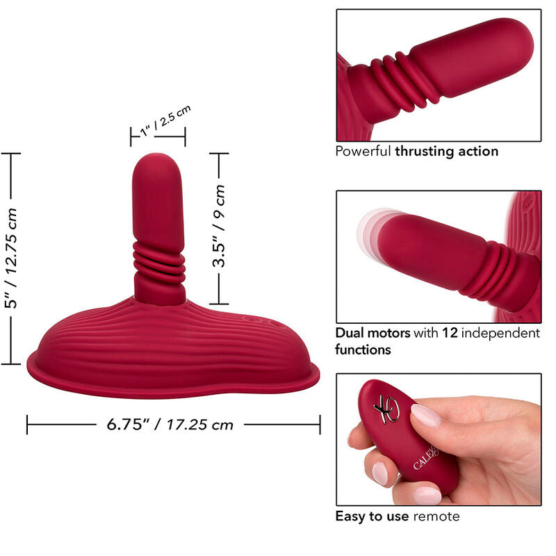 CALEXOTICS - RIDER MASSAGER DOUBLE MOTOR REMOTE CONTROL RED - 15