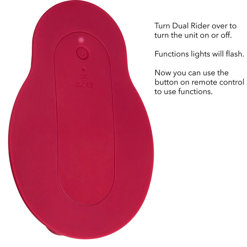 CALEXOTICS - RIDER MASSAGER DOUBLE MOTOR REMOTE CONTROL RED - 4