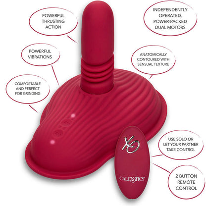 CALEXOTICS - RIDER MASSAGER DOUBLE MOTOR REMOTE CONTROL RED - 3