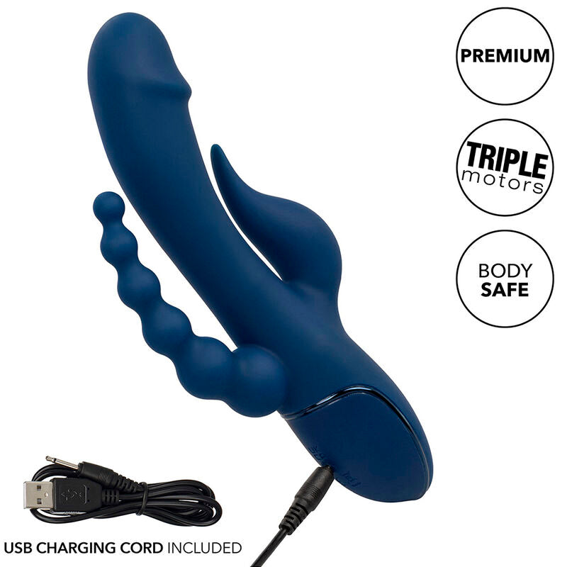 CALEXOTICS - VIBRATOR TRIPLE ORGASM BLUE - 7