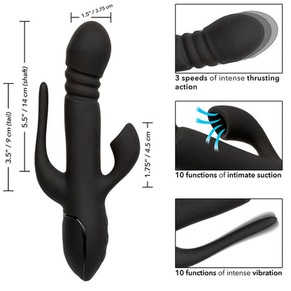 CALEXOTICS - BLACK TRIPLE EUPHORIA VIBRATOR