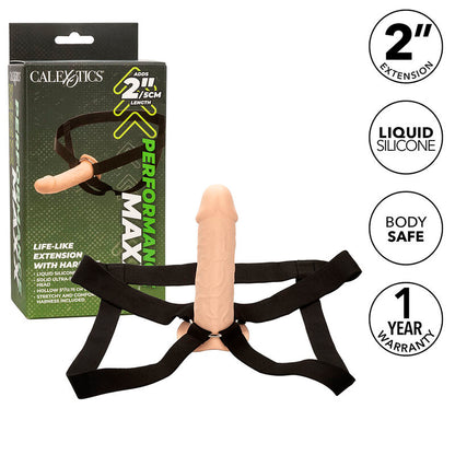 CALEXOTICS - PERFORMANCE MAXX LIFE-LIKE EXTENSION WITH HARNESS LIGHT SKIN - 15