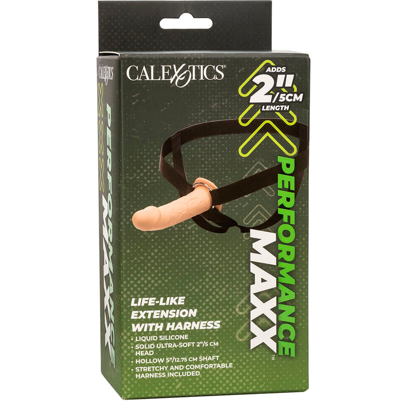 CALEXOTICS - PERFORMANCE MAXX LIFE-LIKE EXTENSION WITH HARNESS LIGHT SKIN - 14