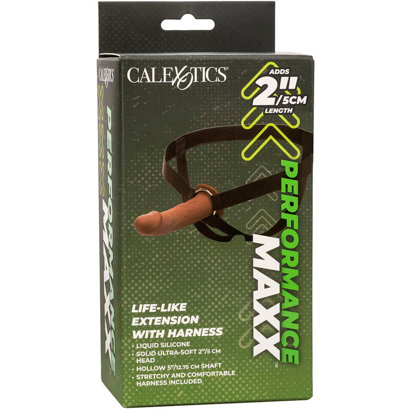 CALEXOTICS - PERFORMANCE MAXX LIFE-LIKE EXTENSION WITH HARNESS BROWN SKIN - 13