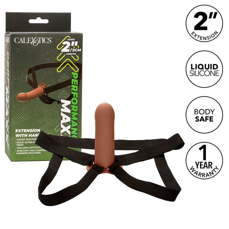 CALEXOTICS - PERFORMANCE MAXX EXTENSION WITH HARNESS BROWN SKIN - 10