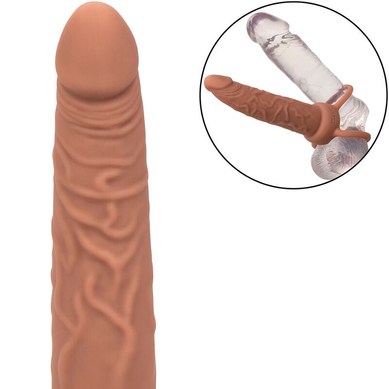 CALEXOTICS - PERFORMANCE MAXX RECHARGABLE DUAL PENETRATOR BROWN SKIN - 12