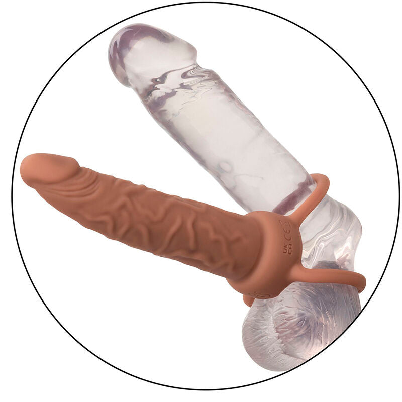 CALEXOTICS - PERFORMANCE MAXX RECHARGABLE DUAL PENETRATOR BROWN SKIN - 2