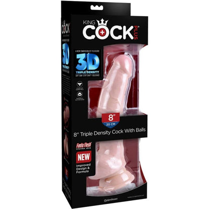 KING COCK - TRIPLE DENSIT DILDO 18.4 CM