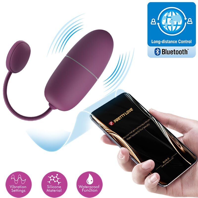 PRETTY LOVE - NYMPH VIBRATING EGG APP CONTROLLED LILA - 16