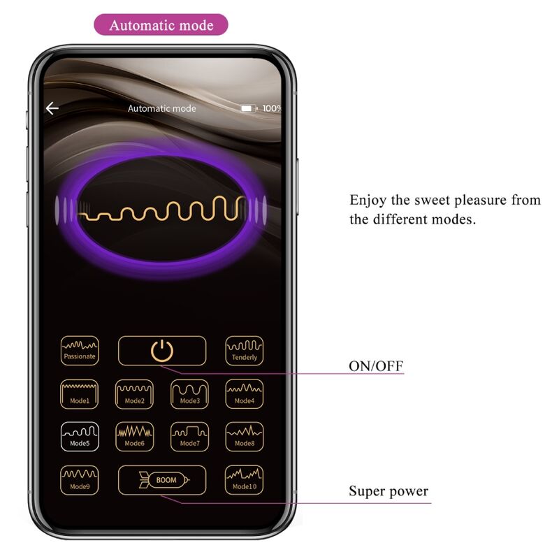 PRETTY LOVE - BAIRD G-SPOT 12 VIBRATIONS RECHARGEABLE LILA APP - 4