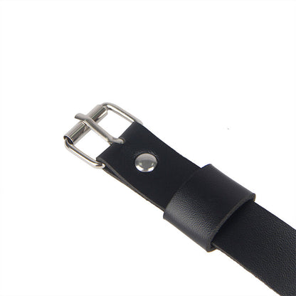 SUBBLIME - BLACK LEATHER LEG CHAIN ​​ONE SIZE FITS ALL