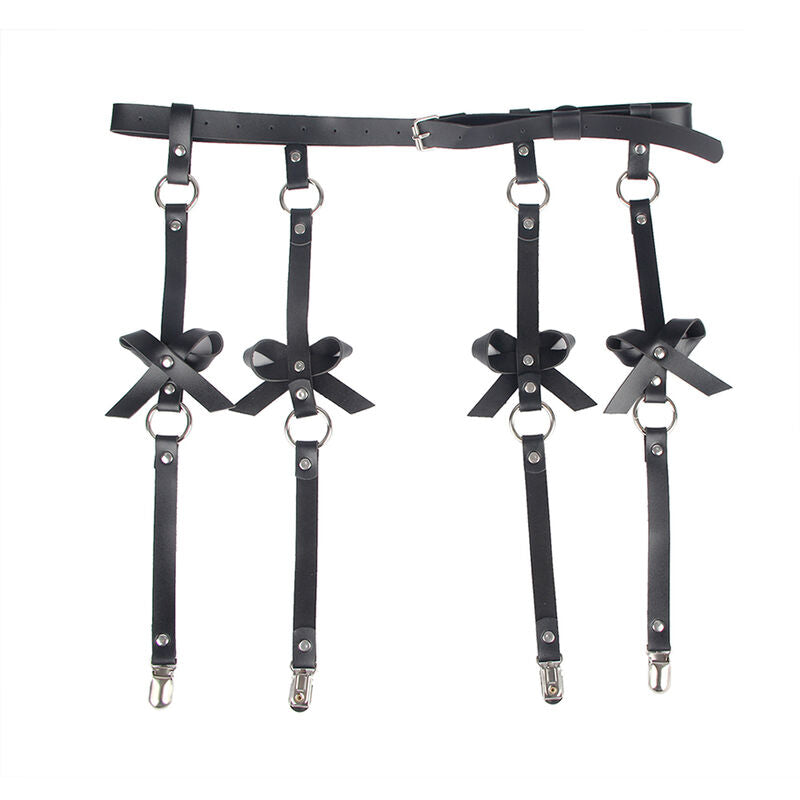 SUBBLIME - LEATHER CHAINLEG HARNESS BLACK ONE SIZE - 8