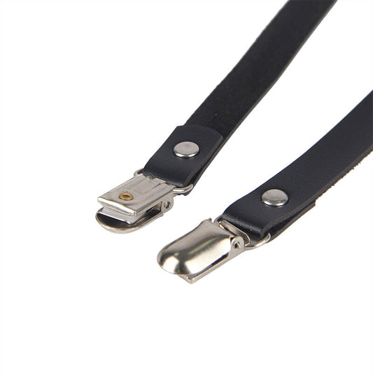 SUBBLIME - LEATHER CHAINLEG HARNESS BLACK ONE SIZE - 1