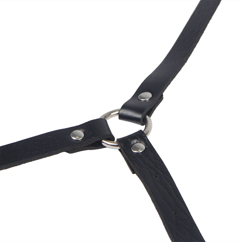 SUBBLIME - LEATHER BODY HARNESS BLACK ONE SIZE - 9