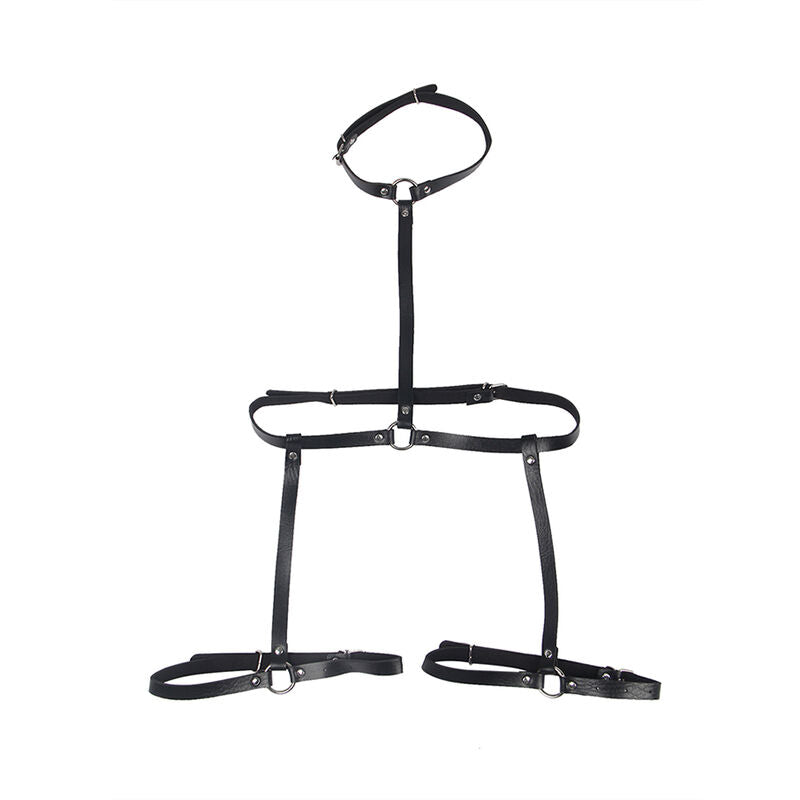 SUBBLIME - LEATHER BODY HARNESS BLACK ONE SIZE - 4
