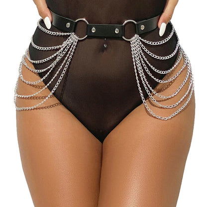 SUBBLIME - LEATHER CHAINBELT BLACK ONE SIZE - 9