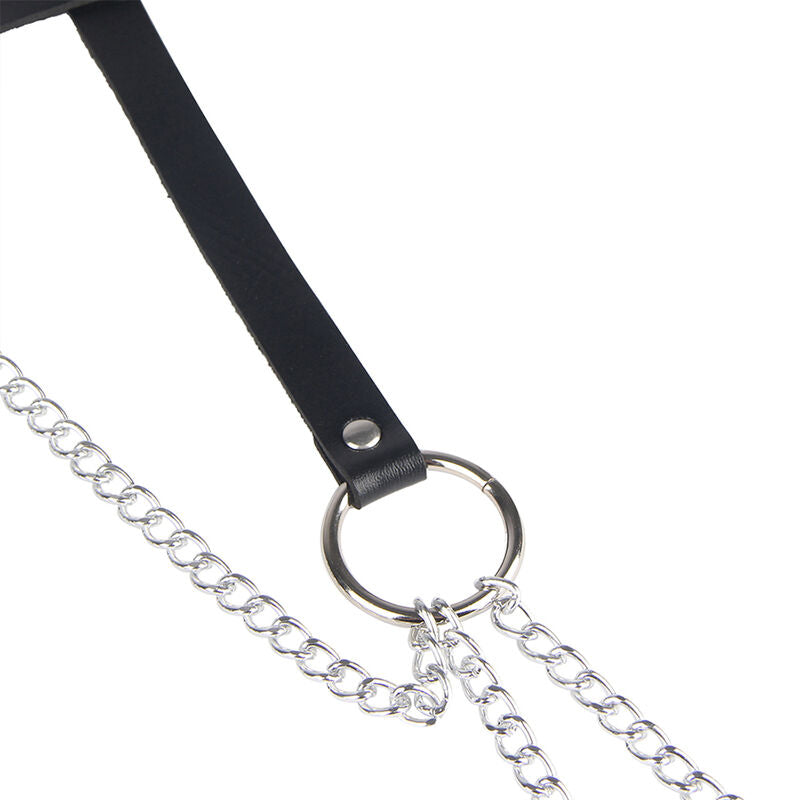 SUBBLIME - LEATHER RING CHAINBELT BLACK ONE SIZE - 10