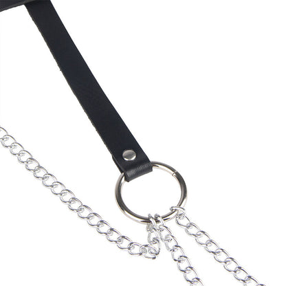 SUBBLIME - LEATHER RING CHAINBELT BLACK ONE SIZE - 10