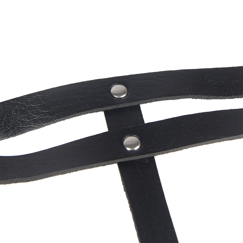 SUBBLIME - LEATHER RING CHAINBELT BLACK ONE SIZE - 8