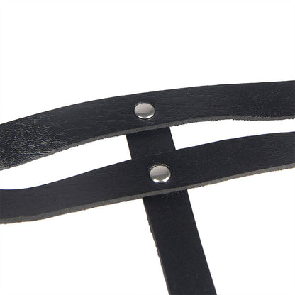 SUBBLIME - LEATHER RING CHAINBELT BLACK ONE SIZE - 8