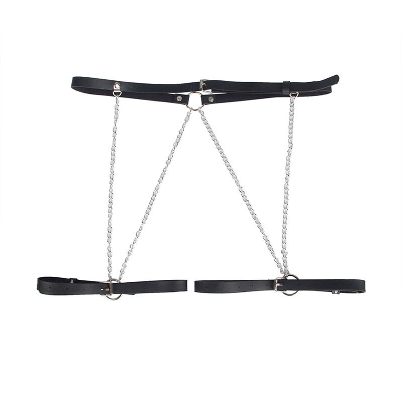 SUBBLIME - LEATHER BELT HARNESS BLACK ONE SIZE - 10