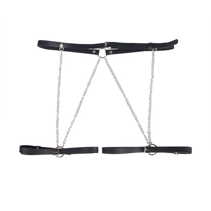 SUBBLIME - LEATHER BELT HARNESS BLACK ONE SIZE - 10