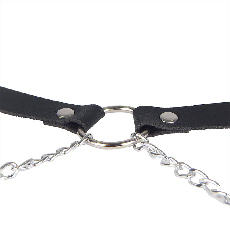SUBBLIME - HARNAIS CEINTURE EN CUIR NOIR TAILLE UNIQUE