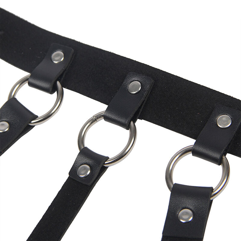 SUBBLIME - CHEST HARNESS WITH BIG RING CHAINS ONE SIZE - 11