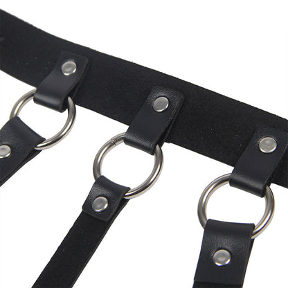 SUBBLIME - CHEST HARNESS WITH BIG RING CHAINS ONE SIZE - 11