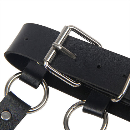 SUBBLIME - CHEST HARNESS WITH BIG RING CHAINS ONE SIZE - 10
