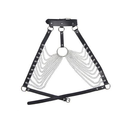 SUBBLIME - CHEST HARNESS WITH BIG RING CHAINS ONE SIZE - 6