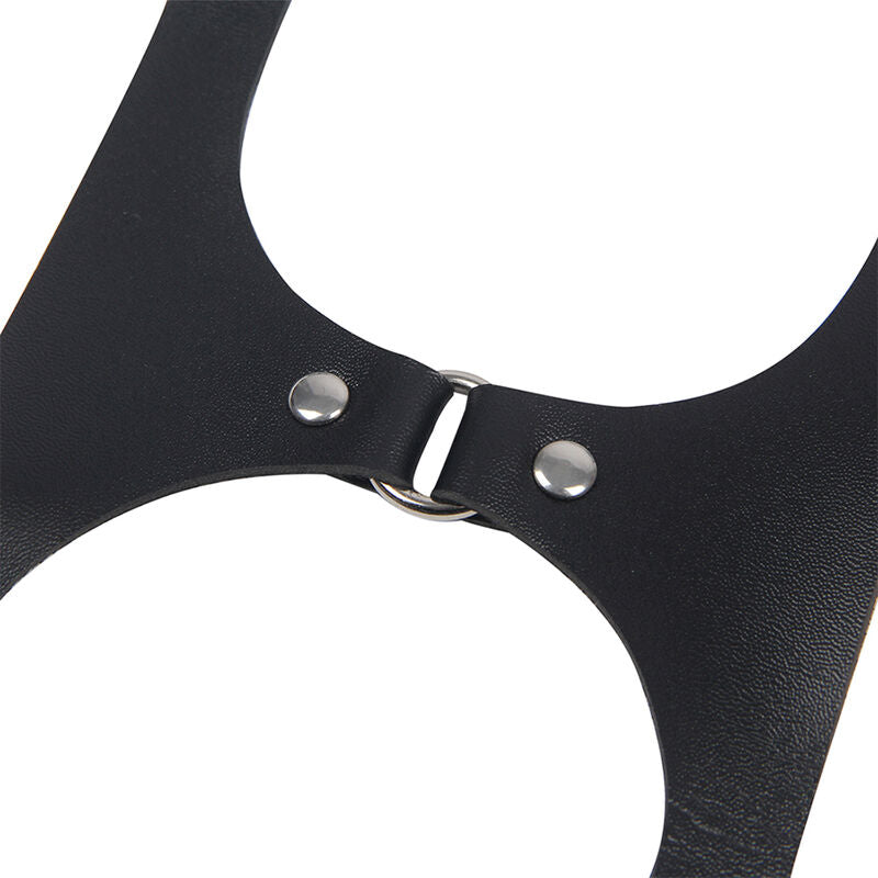 SUBBLIME - FULL BODY HARNESS WITH LEATHER BUCKLES BLACK ONE SIZE - 7