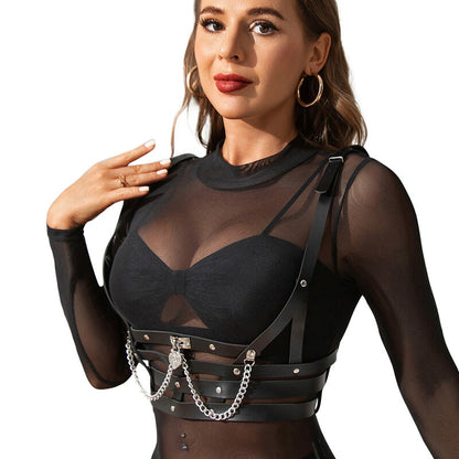 SUBBLIME - CORSET HARNESS WITH CHAINDETAIL ONE SIZE - 9