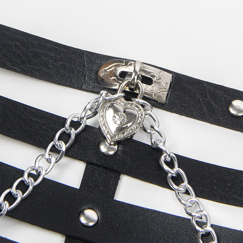 SUBBLIME - CORSET HARNESS WITH CHAINDETAIL ONE SIZE - 5