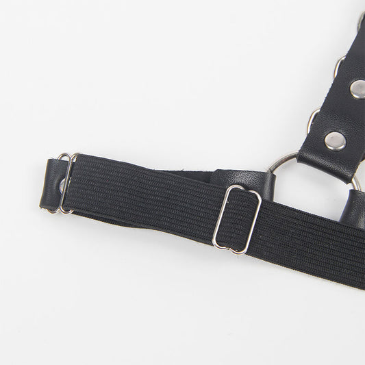 SUBBLIME - HARNESS BELT AND STRAP WITH RINGS AND CHAIN ​​DETAIL ONE SIZE