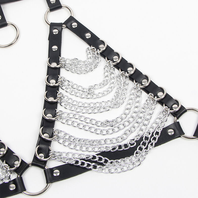 SUBBLIME - HARNESS BRA AND NECKLACE WITH CHAINS ONE SIZE - 4