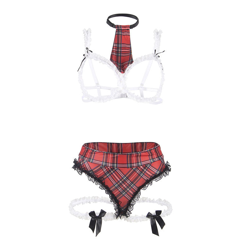 SUBBLIME - SEXY SCHOOLGIRL COSTUME WITH BRA L/XL - 4