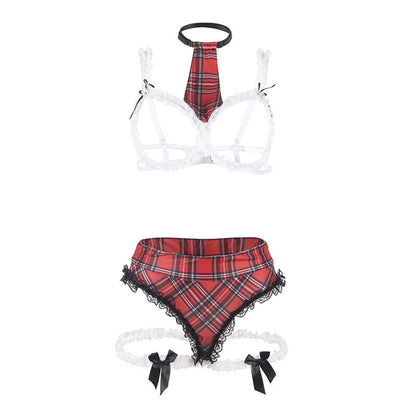 SUBBLIME - SEXY SCHOOLGIRL COSTUME WITH BRA L/XL - 4
