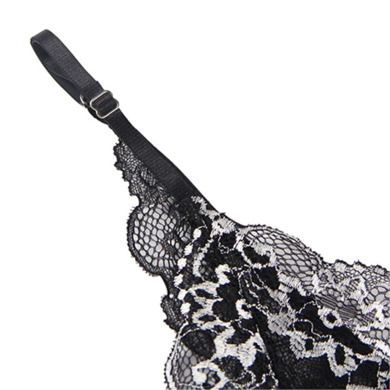 SUBBLIME - BABYDOLL IN TULLE FABRIC WITH LACE ON THE CHEST L/XL