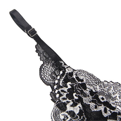 SUBBLIME - BABYDOLL IN TULLE FABRIC WITH LACE ON THE CHEST L/XL