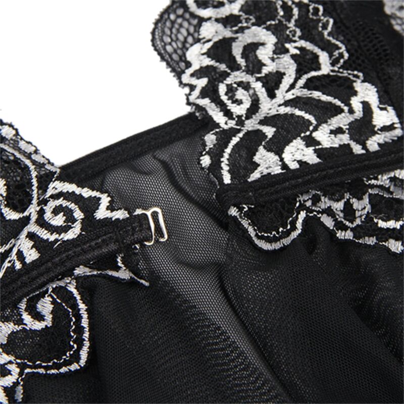 SUBBLIME - BABYDOLL IN TULLE FABRIC WITH LACE ON THE CHEST L/XL