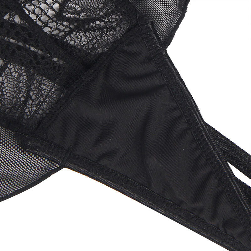 SUBBLIME - TEDDY HALTER NECK BACKLESS BLACK LACE L/XL