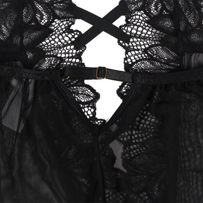 SUBBLIME - TEDDY HALTER NECK BARE BACK LACE BLACK L/XL - 9