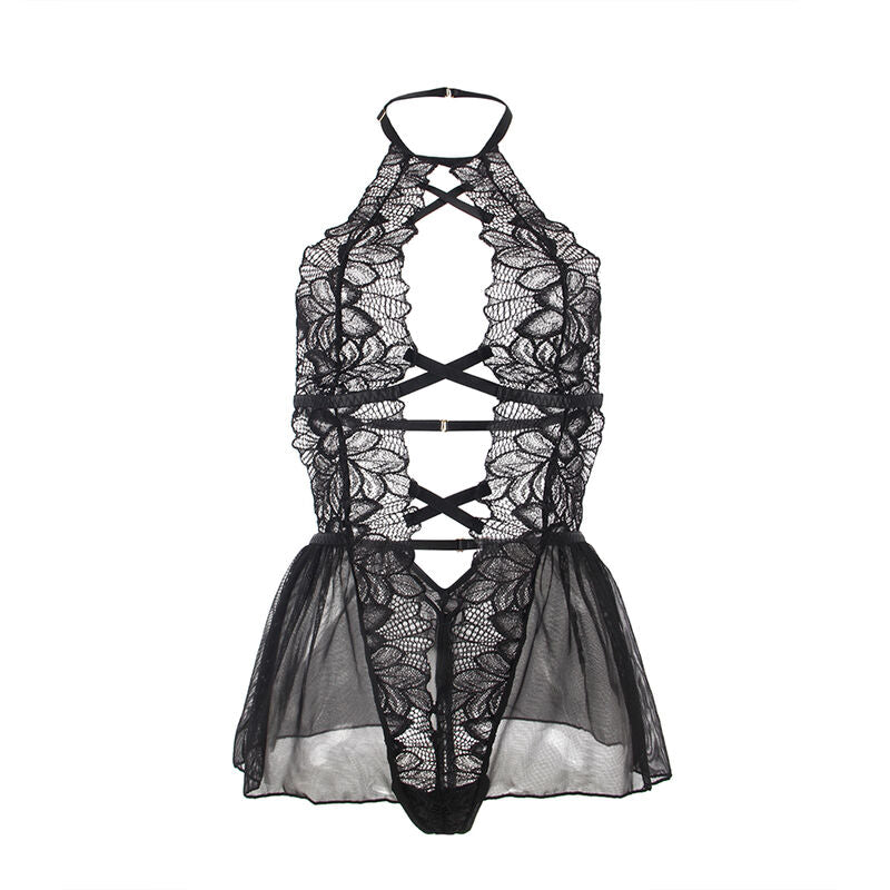SUBBLIME - TEDDY HALTER NECK BARE BACK LACE BLACK L/XL - S/M - 23