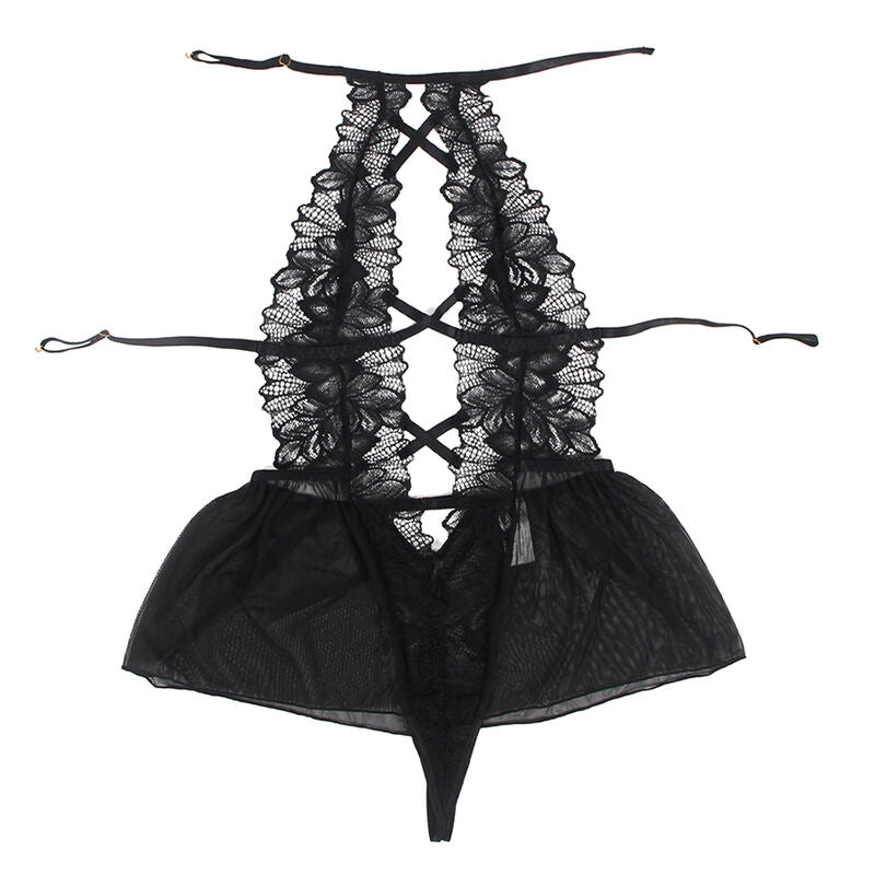 SUBBLIME - TEDDY HALTER NECK BARE BACK LACE BLACK L/XL - S/M - 21