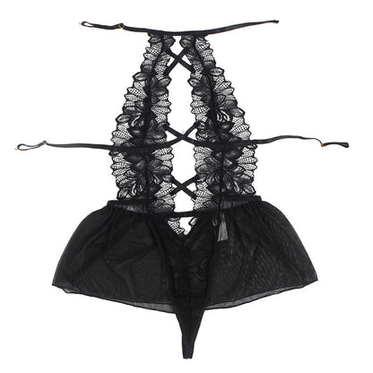SUBBLIME - TEDDY HALTER NECK BARE BACK LACE BLACK L/XL - S/M - 21