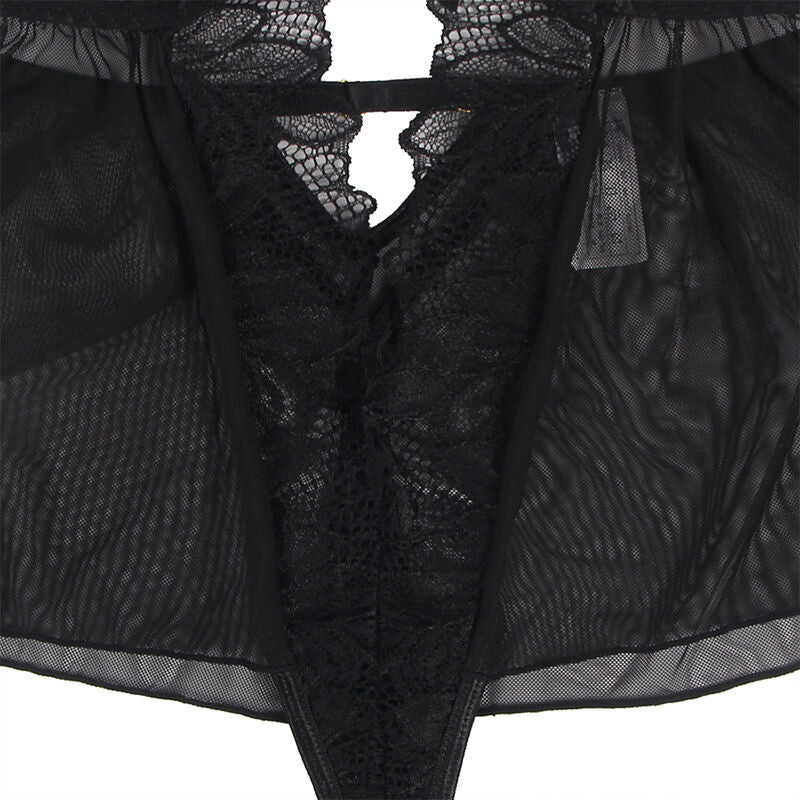 SUBBLIME - TEDDY HALTER NECK BARE BACK LACE BLACK L/XL - S/M - 20